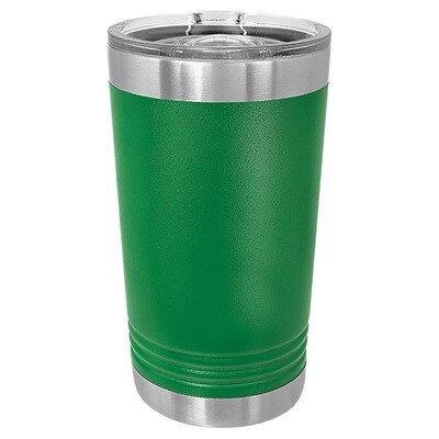 Beverage Tumblers - 16oz Green Pint Tumbler with Sliding Lid