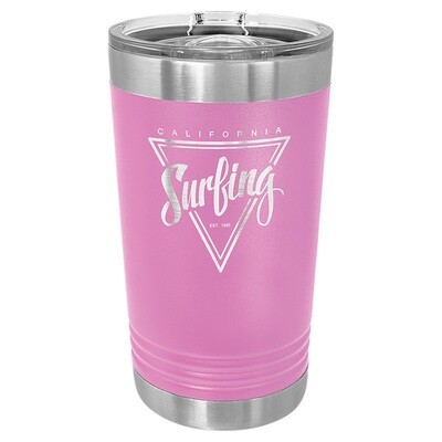 Beverage Tumblers - 16oz Light Purple Pint Tumbler with Sliding Lid