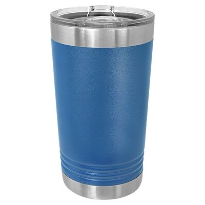 Beverage Tumblers - 16oz Royal Blue Pint Tumbler with Sliding Lid