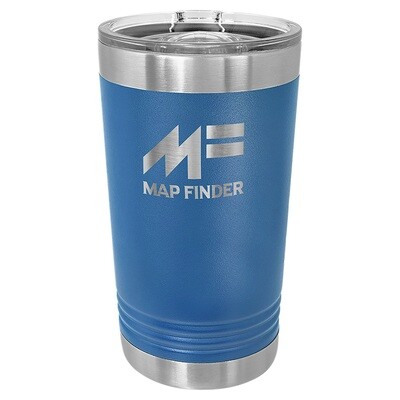 Beverage Tumblers - 16oz Royal Blue Pint Tumbler with Sliding Lid