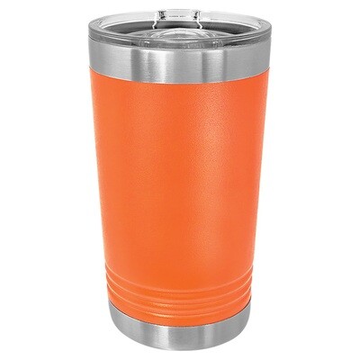 Beverage Tumblers - 16oz Orange Pint Tumbler with Sliding Lid