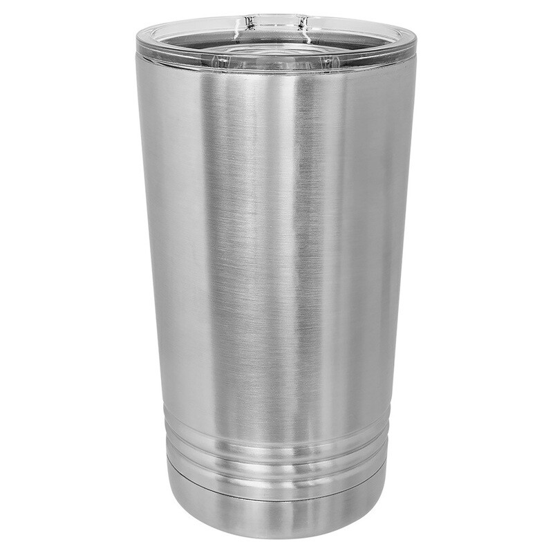 Beverage Tumblers - 16oz Stainless Steel Pint Tumbler with Sliding Lid