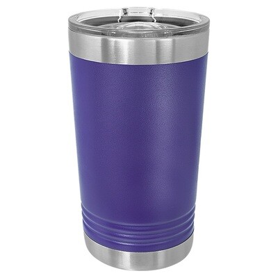 Beverage Tumblers - 16oz Purple Pint Tumbler with Sliding Lid