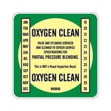 XS Scuba Oxygen Sticker