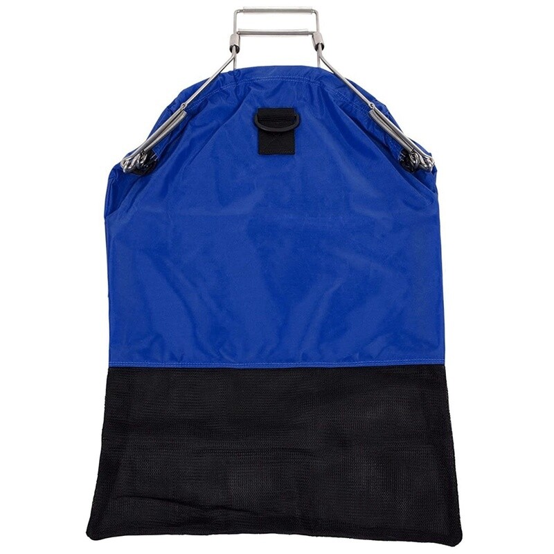 Trident Nylon/Mesh Wire Handle Crabbing Bag with Dring