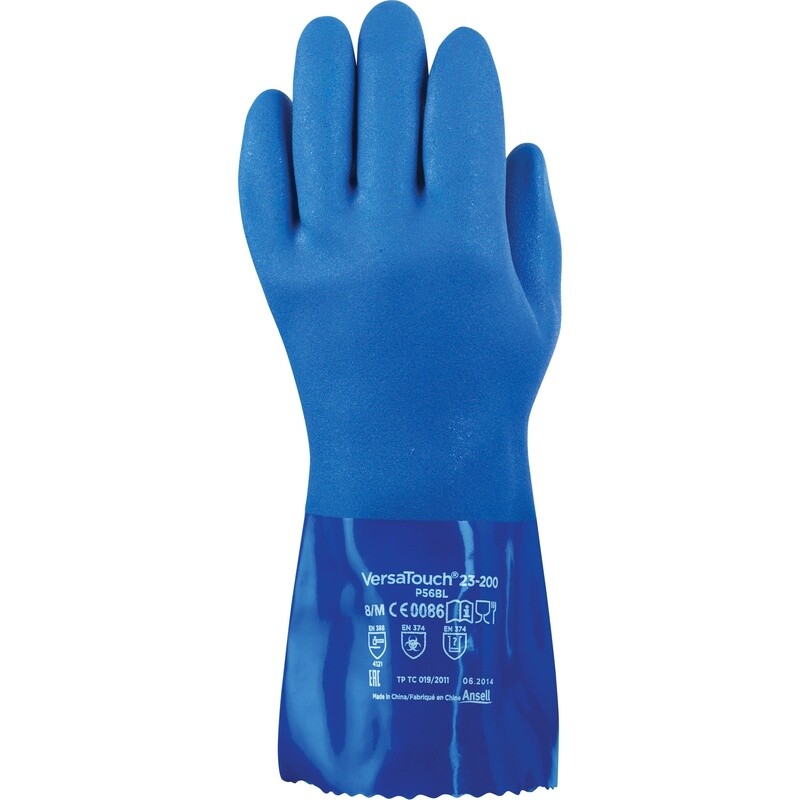 Marigold Gloves Flexible PVC Blue