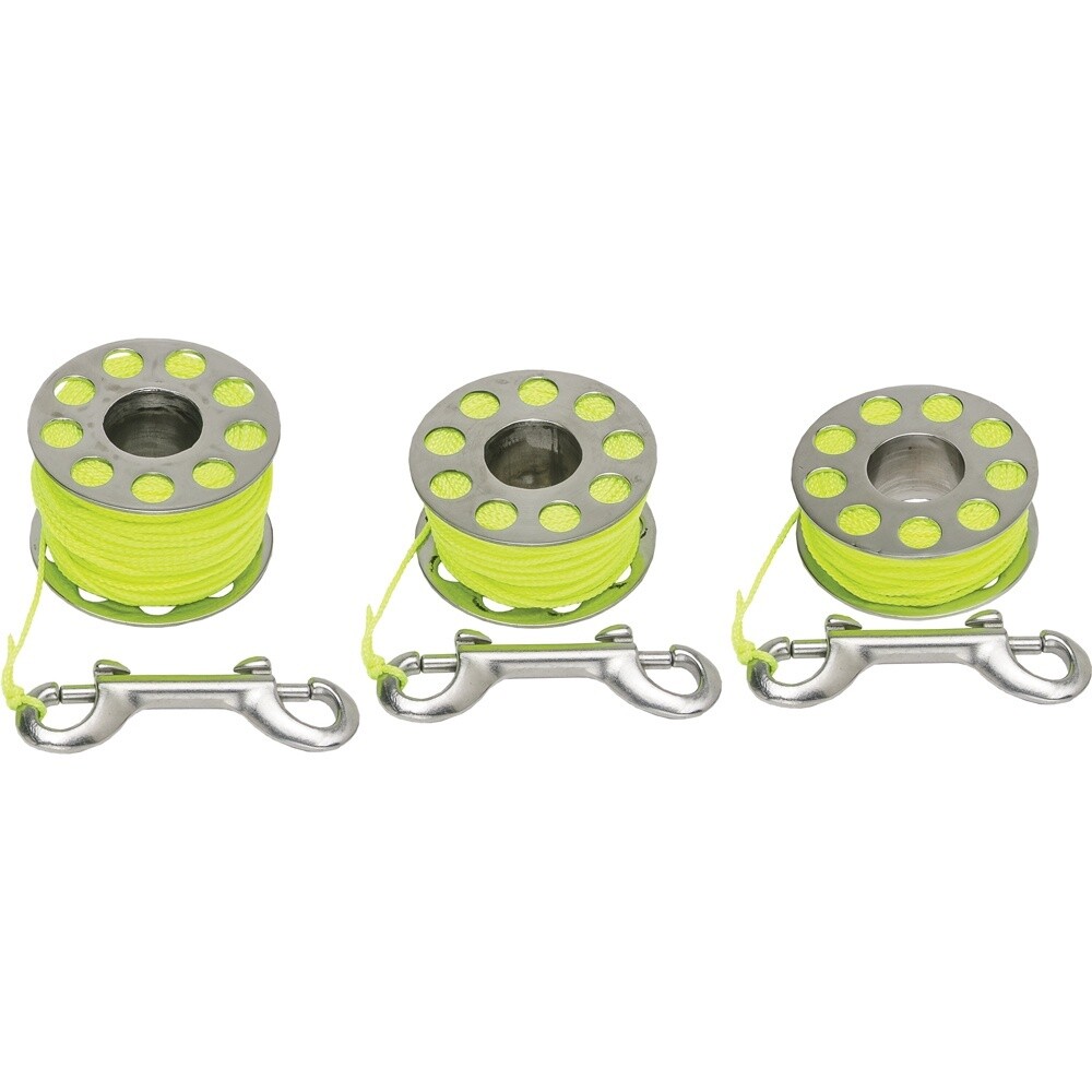 Innovative Scuba Finger Spool, Stainless, 75&#39;