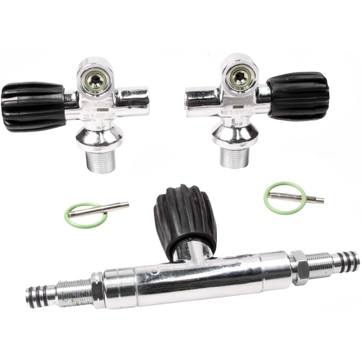 Blue Steel Manifold Kit 300 Bar DIN Rotating T