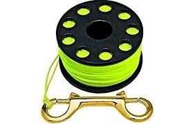 Innovative Scuba Finger Spool Brass Clip, 100ft Line