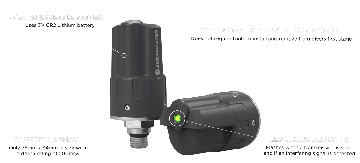 Shearwater Swift AI Transmitter