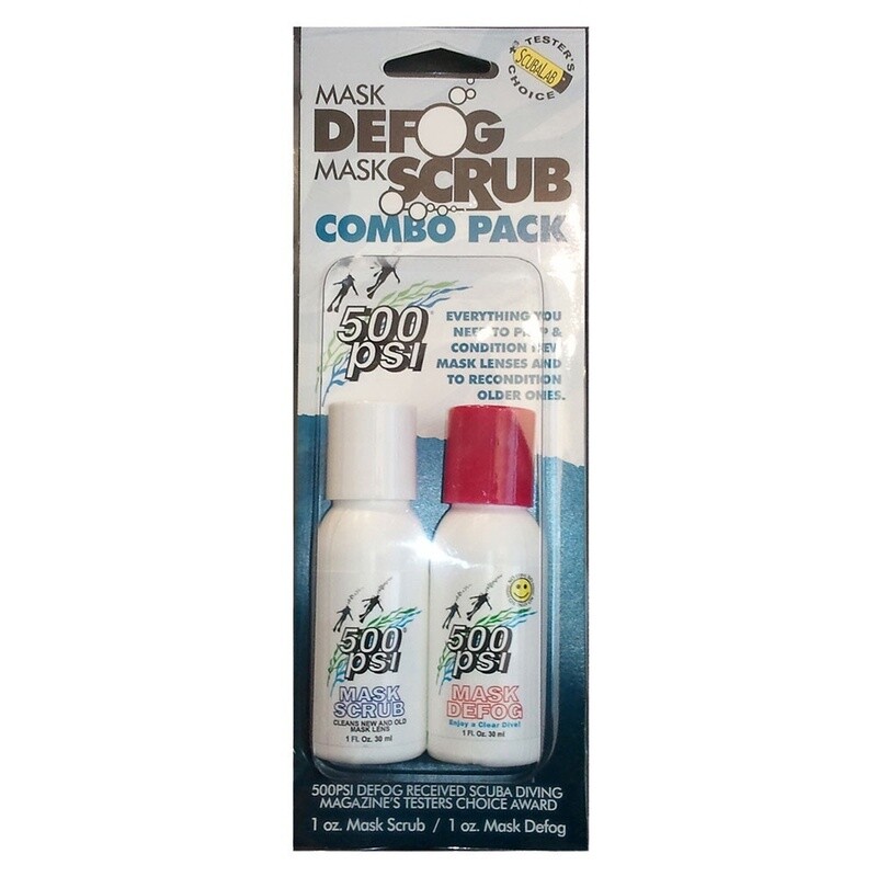 Innovative Scuba Mask Defog and Scrub