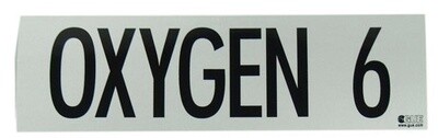 Halcyon GUE MOD Decal Metric, Oxygen 6