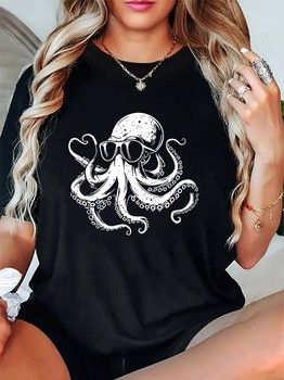 T-shirt Cool Octopus on Black
