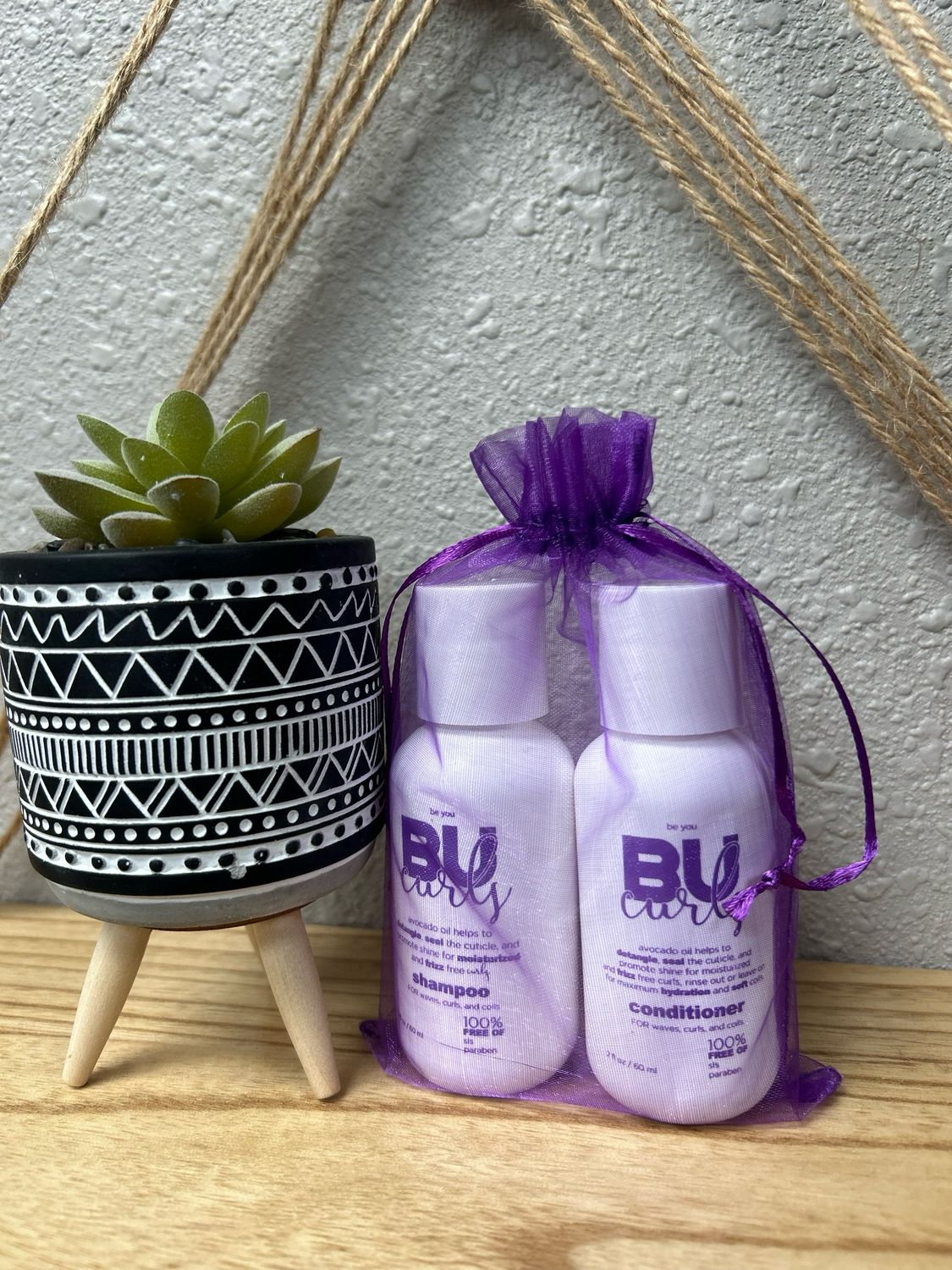 Holiday BU Curls Shampoo and Conditioner Travel Set