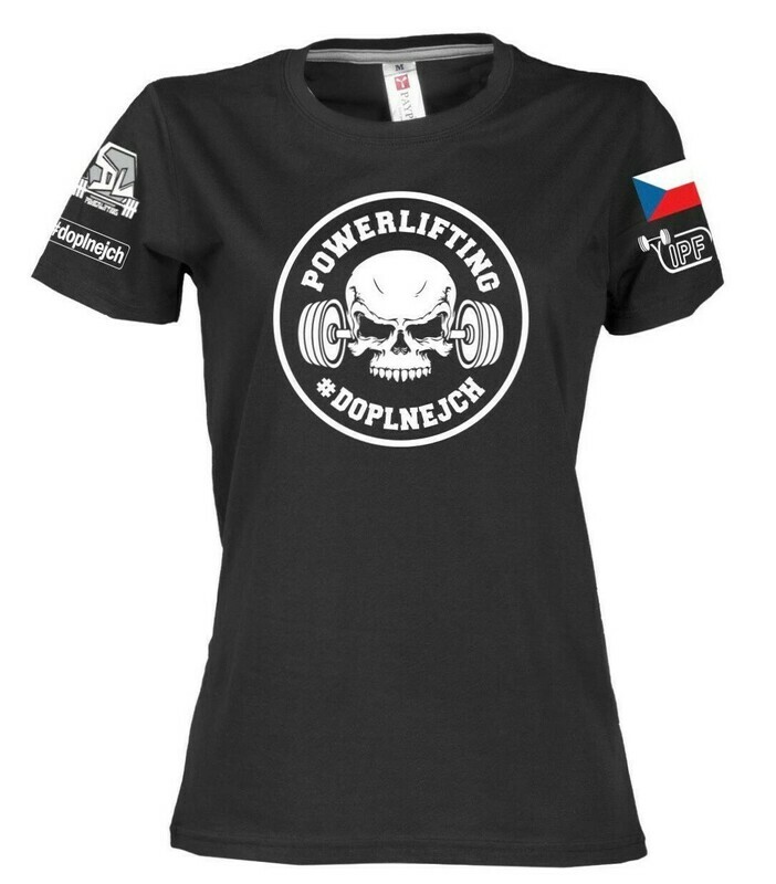Triko Doplnejch powerlifting dámské černé bez potisku na zádech