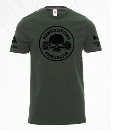 Triko Doplnejch powerlifting pánské zelené bez potisku na zádech