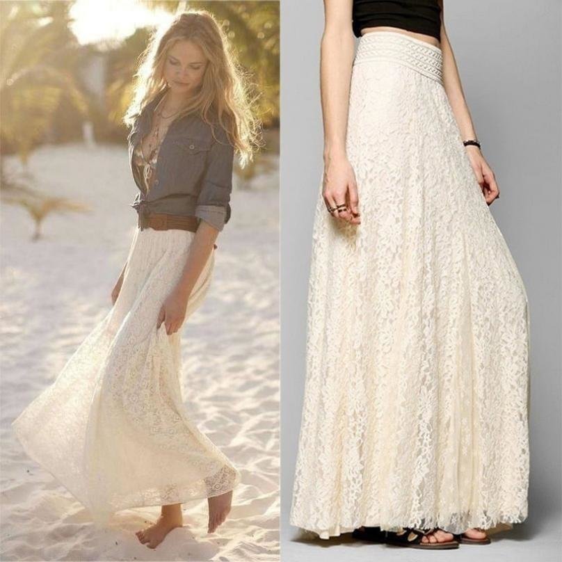 Long lace skirt