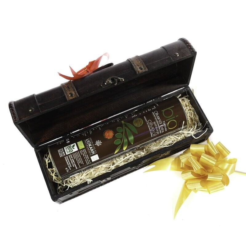 Bio Olive oil 1Ltr Wooden Chest