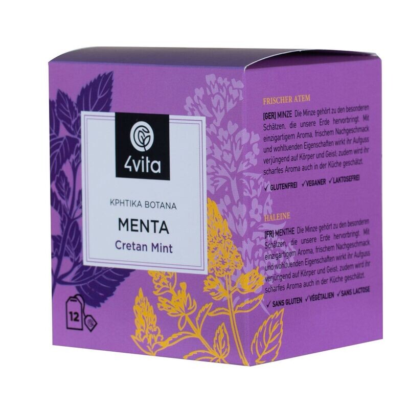 Greek Herbal Tea Mint by 4Vita 12(sachets)