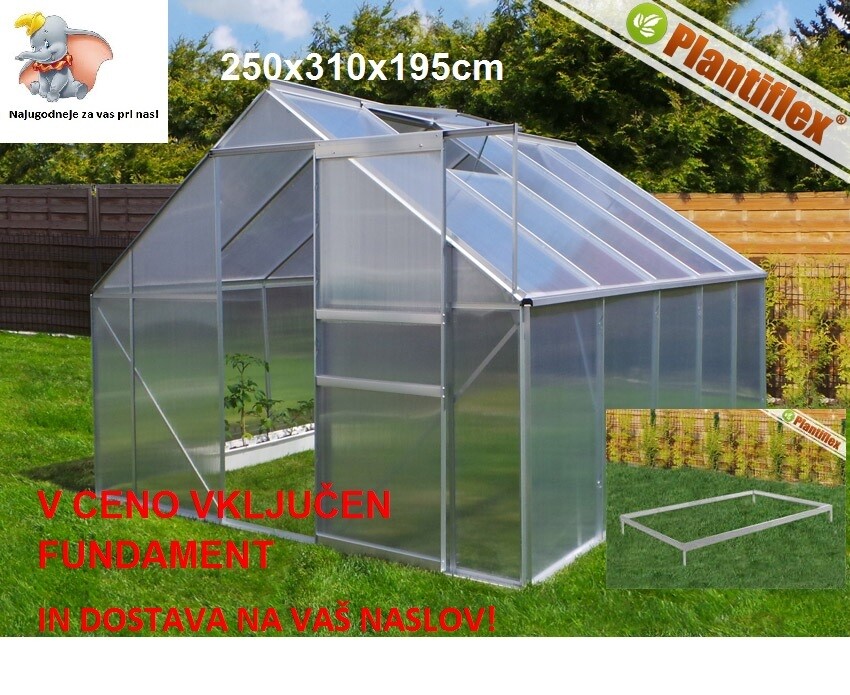 Rastlinjak - Plantiflex® 250x310 cm - BREZ FUNDAMENTA