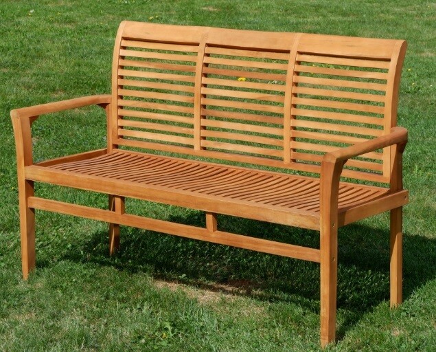 3-sedežna vrtna klop ALPEN 150 cm – les TEAK