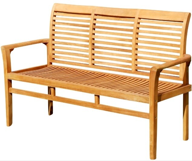 3-sedežna vrtna klop ALPEN 150 cm – les TEAK