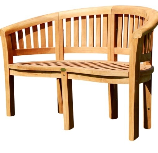 2-sedežna vrtna klop COCO 120 cm – les TEAK