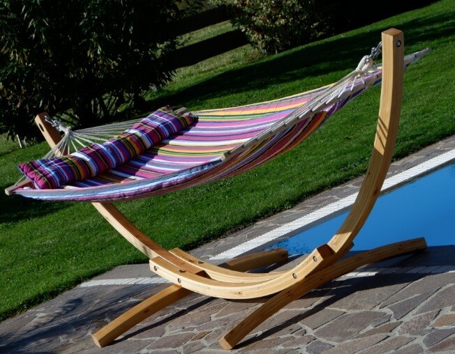 Viseča mreža BLANCA ROZA + vzglavnik – 320 cm