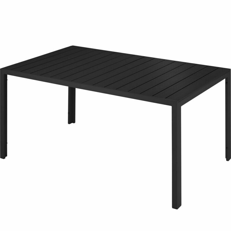 Nastavljiva aluminijasta vrtna miza Simona - 150 x 90 x 74,5 cm - ČRNA ali SIVA/SREBRNA
