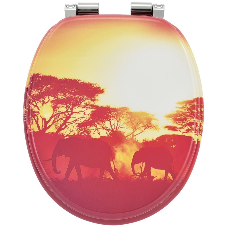 MODEL AFRIKA - POKROV za WC školjko iz MDF s samodejnim spuščanjem