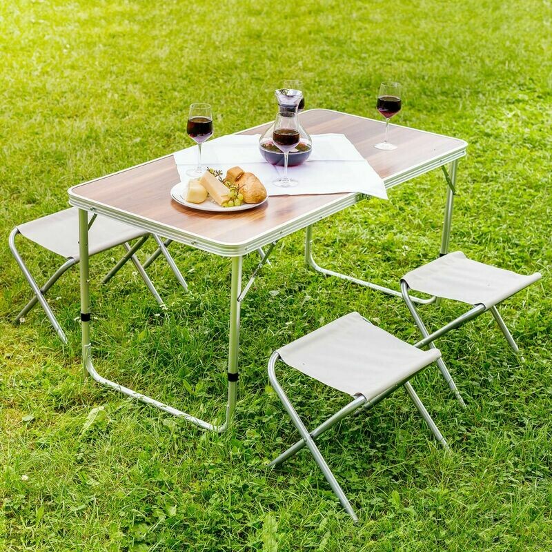 Kamp miza s stoli (6) - 122 × 62 × 71 cm
