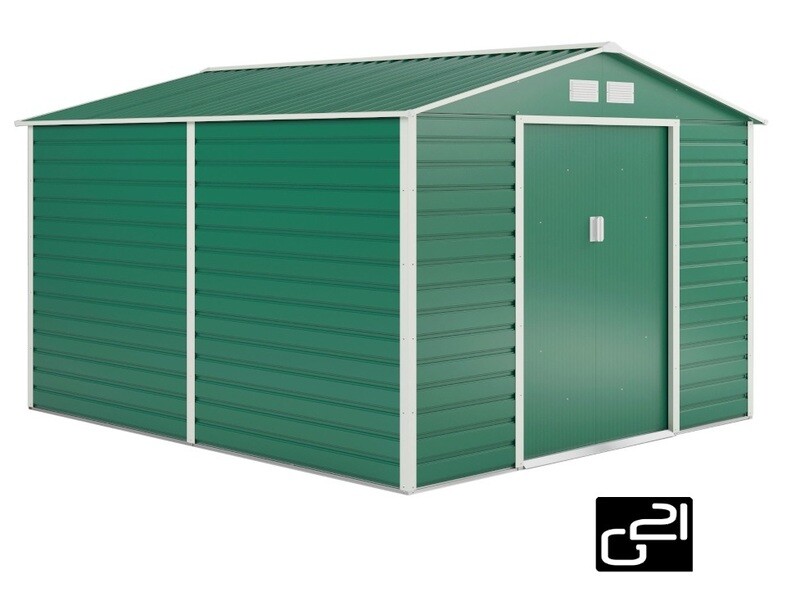 ​Vrtna kovinska hiška-uta-lopa 8,25 m² - 2,7 m x 3,1 m - ZELENA