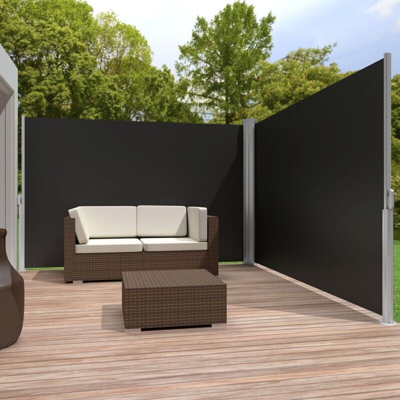 ​Aluminijasta dvostranska tenda 160 / 180 / 200 cm x 600 cm - ČRNA