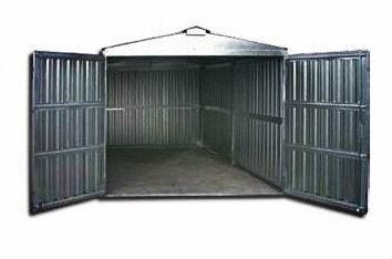 Kovinska vrtna uta-lopa-hiška, 2,55 x 5,15 m, sleme 2,23 m, pločevina 0,8 mm