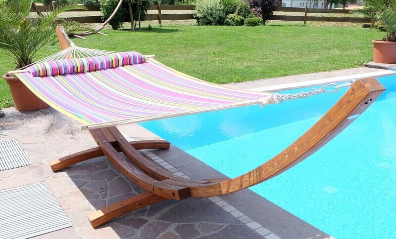 Viseča mreža XXL PINK - 410 cm ZA 2 OSEBI