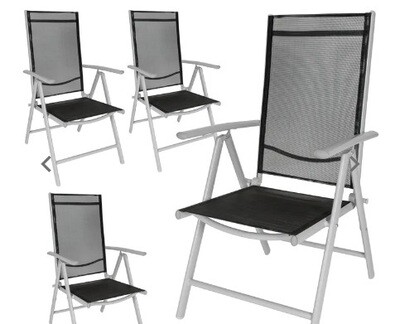 PAKET 4 - Zložljivi aluminijasti vrtni stoli - več barv