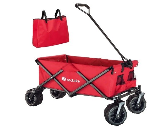 Zložljiv transportni voziček/voziček za na plažo - več barv, Barva: Rdeča