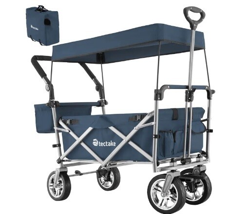 Zložljiv transportni voziček Niko s transportno torbo, nosilnost 80 kg/ voziček za plažo - več barv