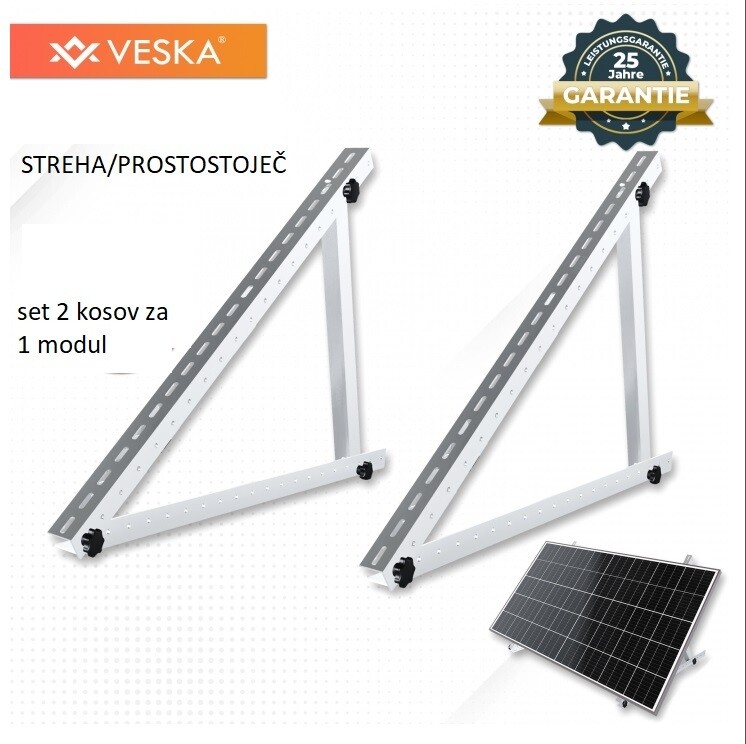 NOSILEC solarnega panela - prosto stoječ - 114 cm - 2x