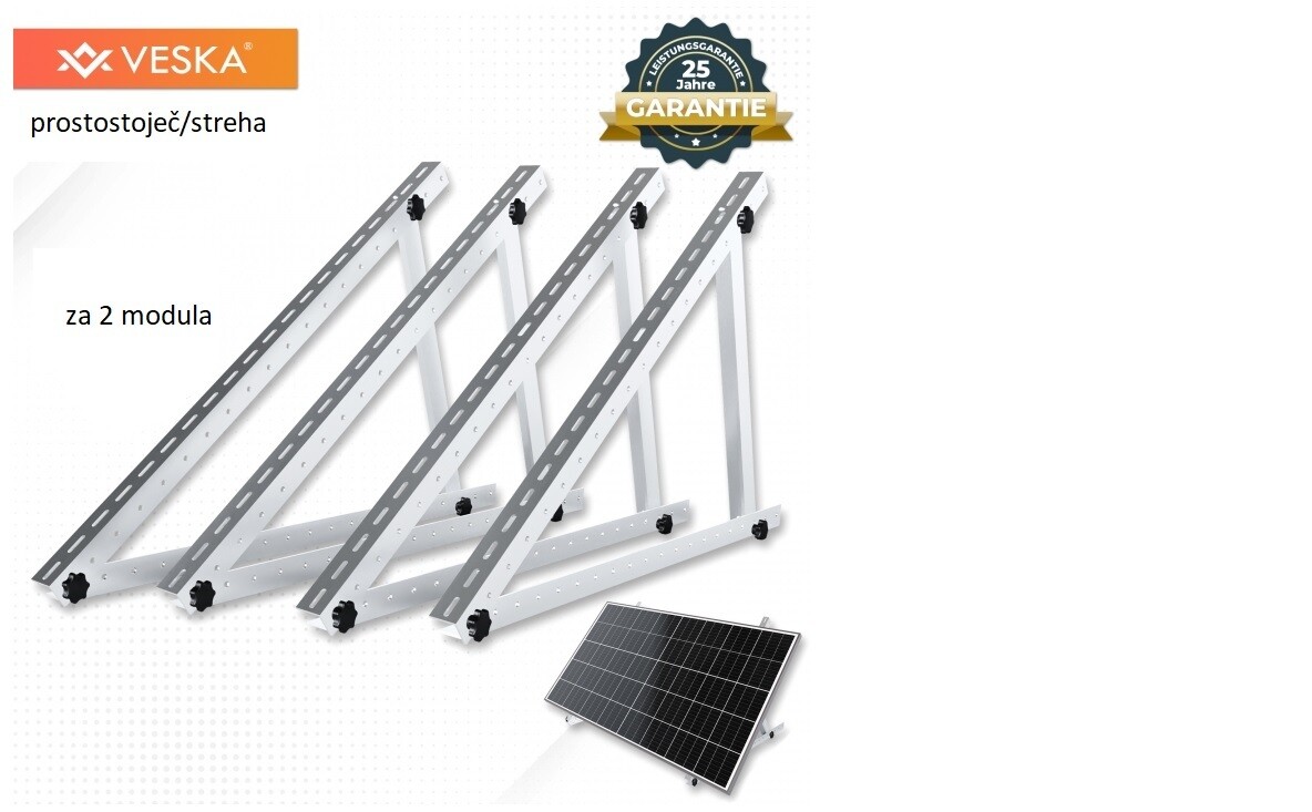 NOSILEC solarnega panela - prosto stoječ - 114 cm - 4x