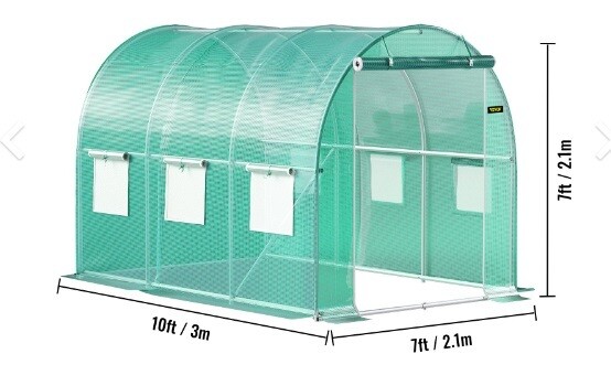 Rastlinjak 2,1x3 m, pocinkano ogrodje + 6 x okno + dostava