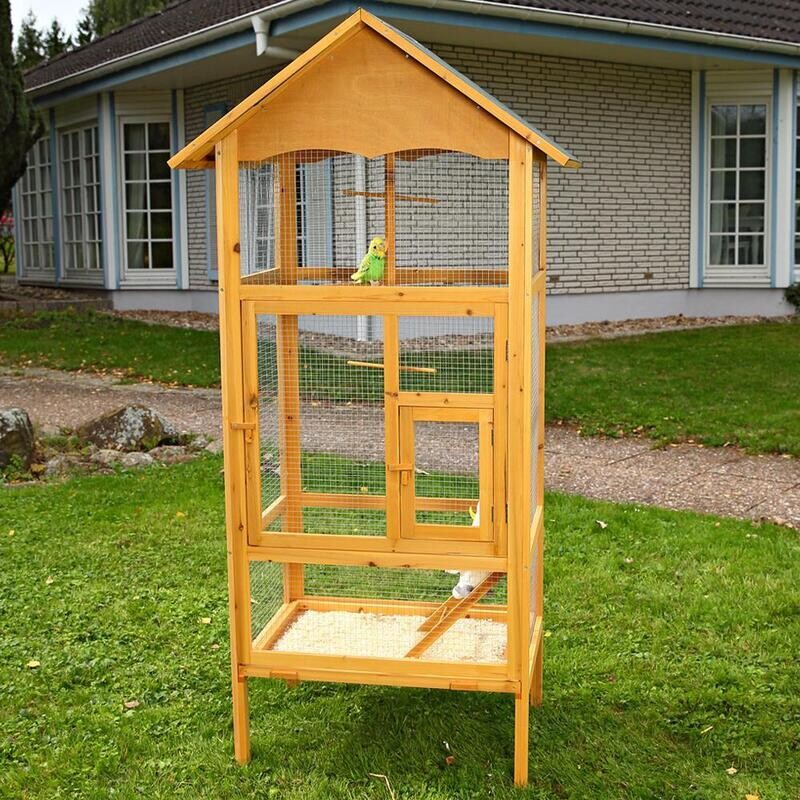 XXL ptičja kletka iz lesa - 166 x 81 x 46 cm