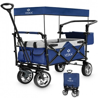 ​Zložljiv voziček s streho - 125x55x105 cm - MODER ali ANTRACIT