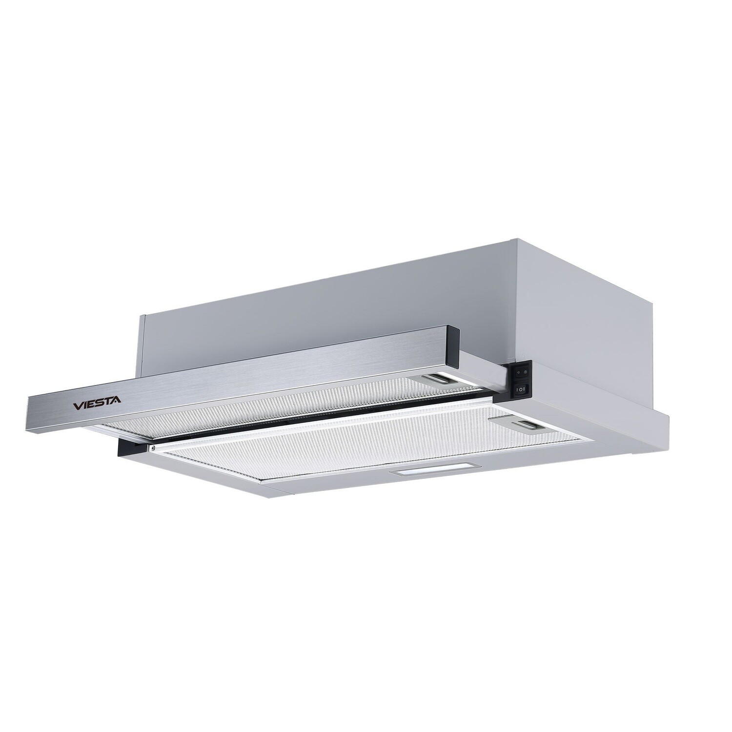 Kuhinjska napa VIESTA VDE6065SR 60 cm - vgradna napa z ravnim zaslonom iz nerjavečega jekla z maščobnimi filtri - razred en. učinkovitosti: B