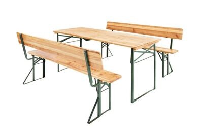 Komplet mize in klopi s hrbtnim naslonjalom - 176 cm