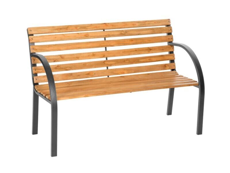 Elegantna vrtna klop Michel za 2 osebi iz lesa - 119,5 x 62 x 83 cm