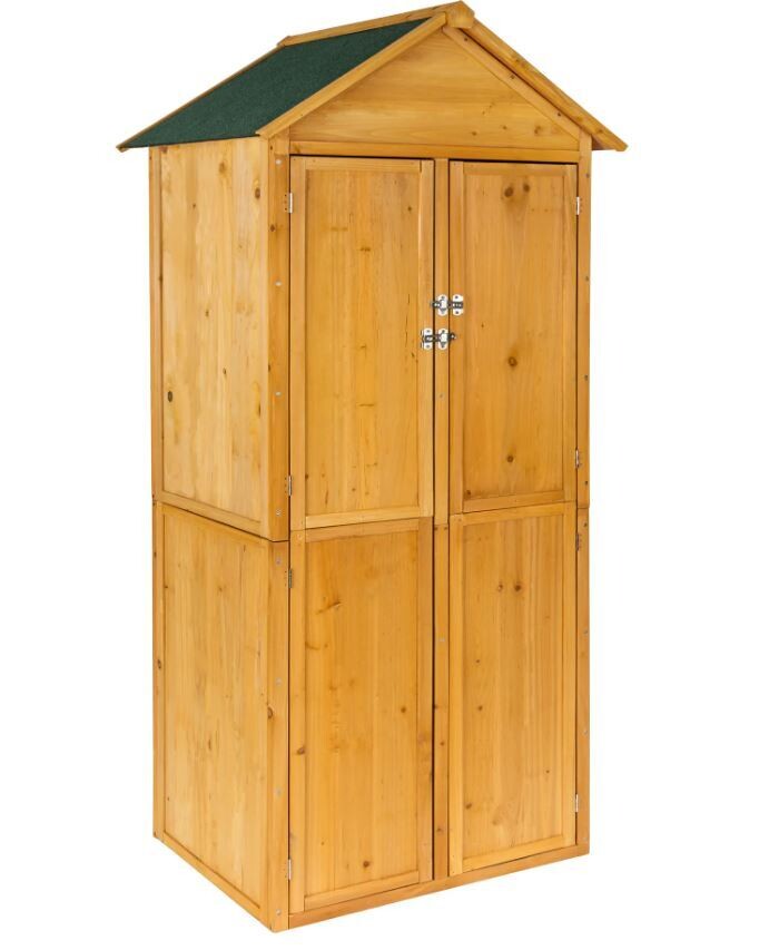 Vrtna omara s poševno streho - 80,5 × 60 × 213,5 cm