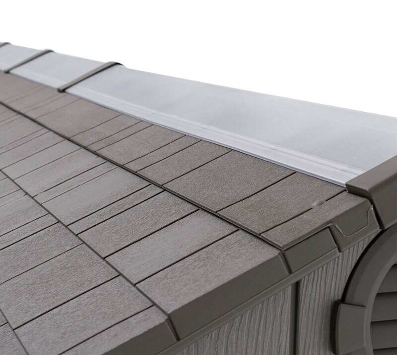 Plastična hiška-lopa-uta Neptun 14,8 m² - 6,10m x 2,43m - SIVA