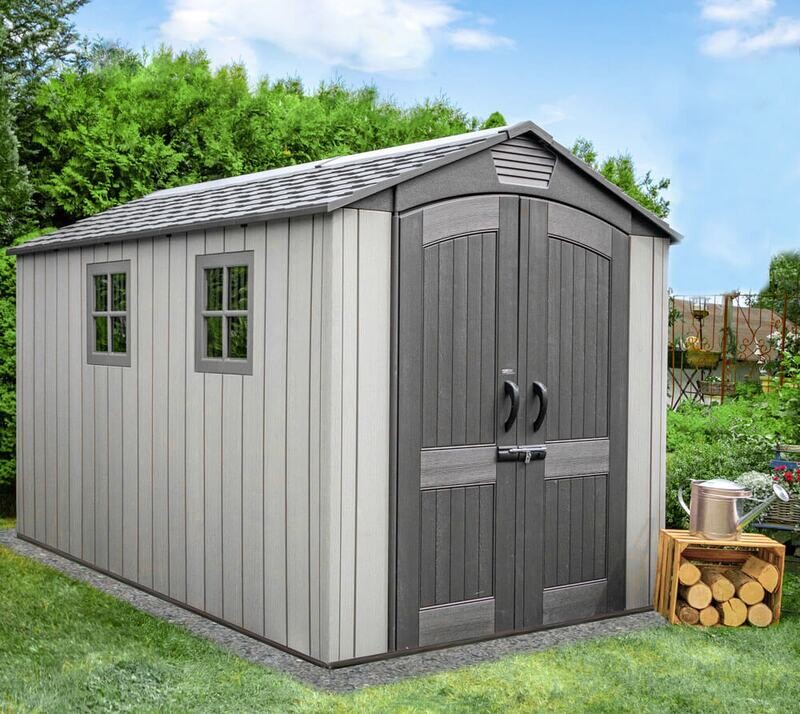 Plastična hiška-lopa-uta Terra 7,02 m² - 3,56m x 2,13m - SIVA