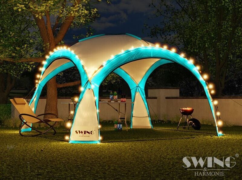 VRTNI PAVILJON - PAVILON Z LED LUČKAMI - 7 BARV